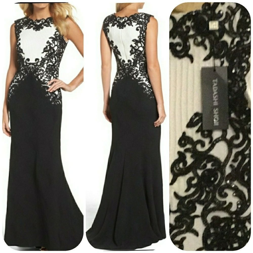 Tadashi Shoji Sequin Embroidered Textured… - Picture 2 of 8